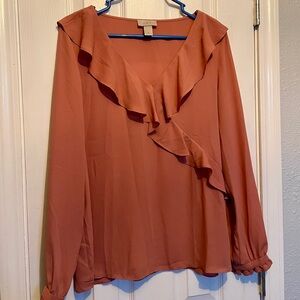 Peach Long Sleeved Blouse